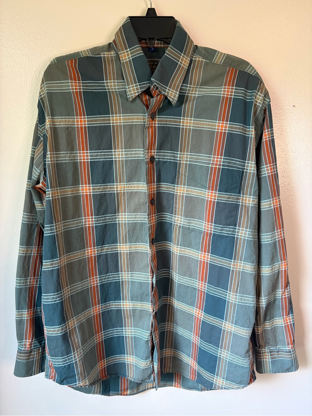 Vintage Alan Flusser Long-Sleeve Plaid Button Up Shirt - Size M